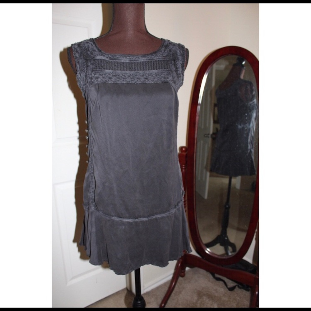 Charcoal Free People Tunic